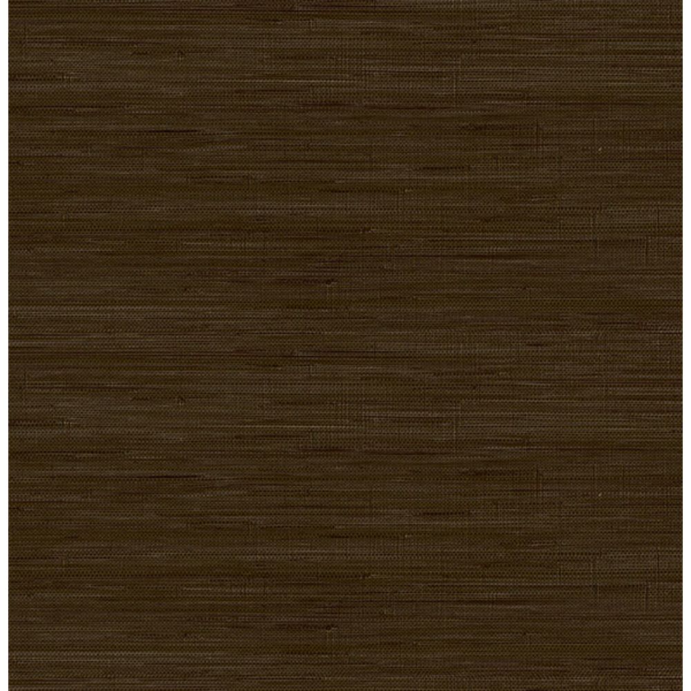 Society Social by Brewster SSS6010 Chocolate Classic Faux Grasscloth Peel & Stick Wallpaper