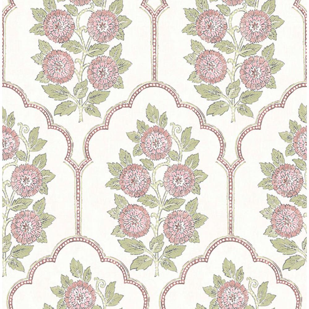 Society Social by Brewster SSS6314 Floral Bazaar Rose Water Peel & Stick Wallpaper