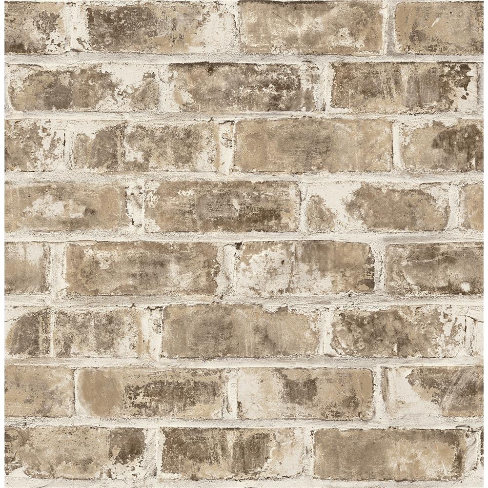 Brewster UW24762 Jomax Neutral Warehouse Brick Wallpaper