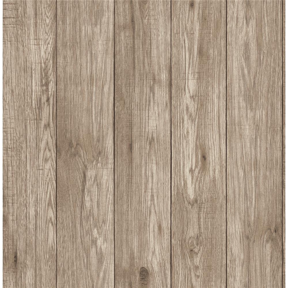 Brewster UW24768 Mammoth Brown Lumber Wood Wallpaper