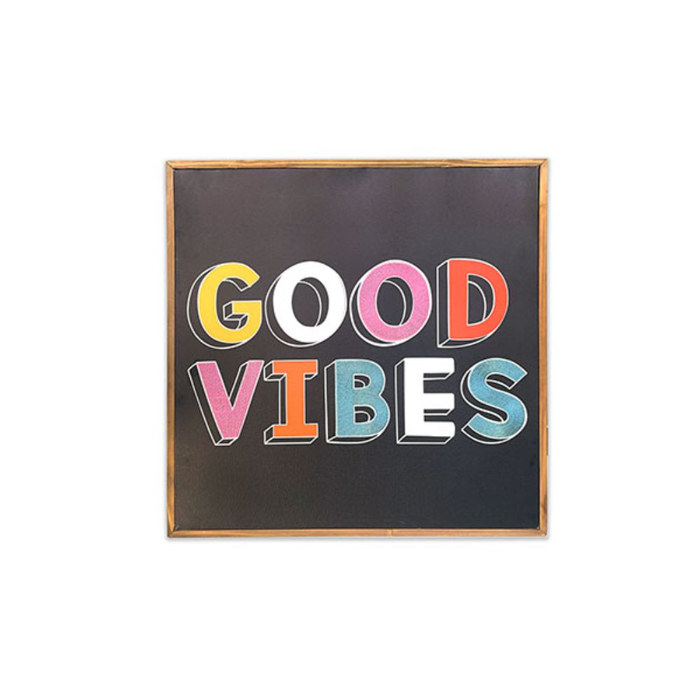 Habitat by Brewster WA1638G Good Vibes Tempo Typography Wall Art