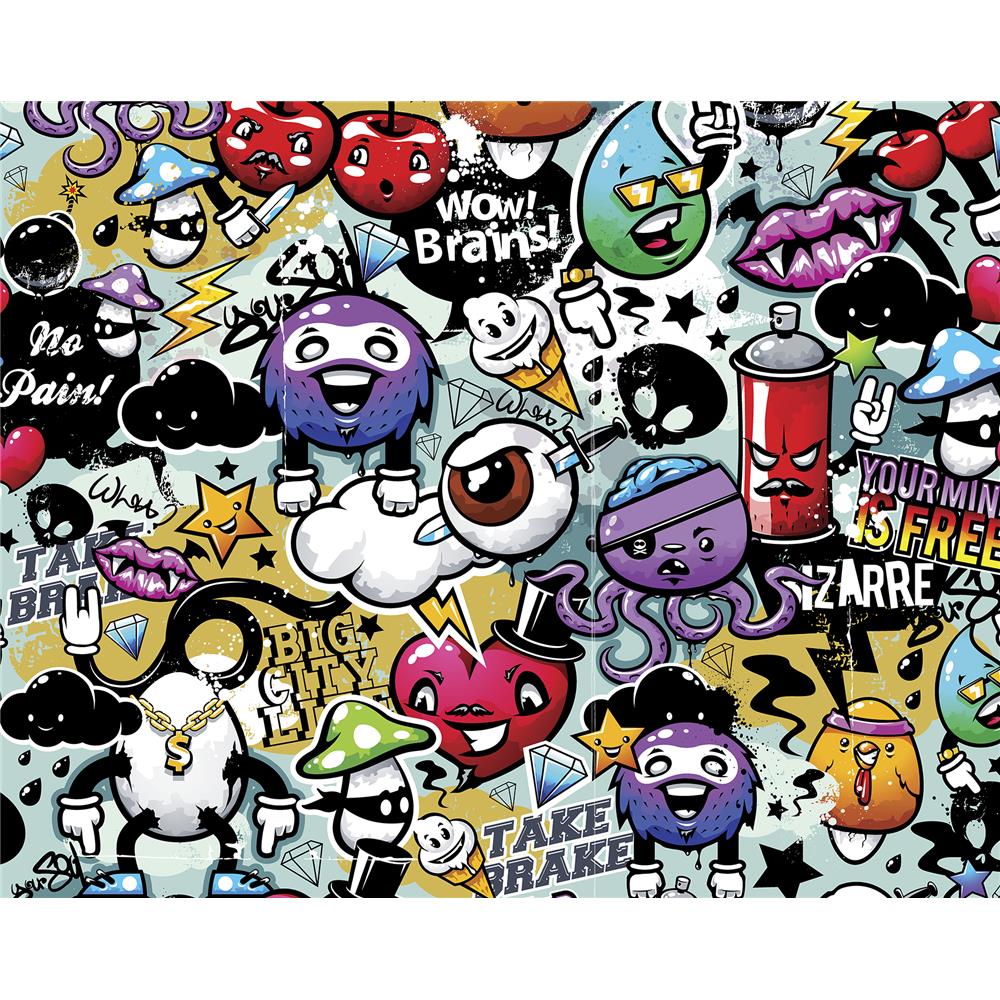 ohpopsi by Brewster WALS0004 Digital Murals Graffiti Monster Wall Mural
