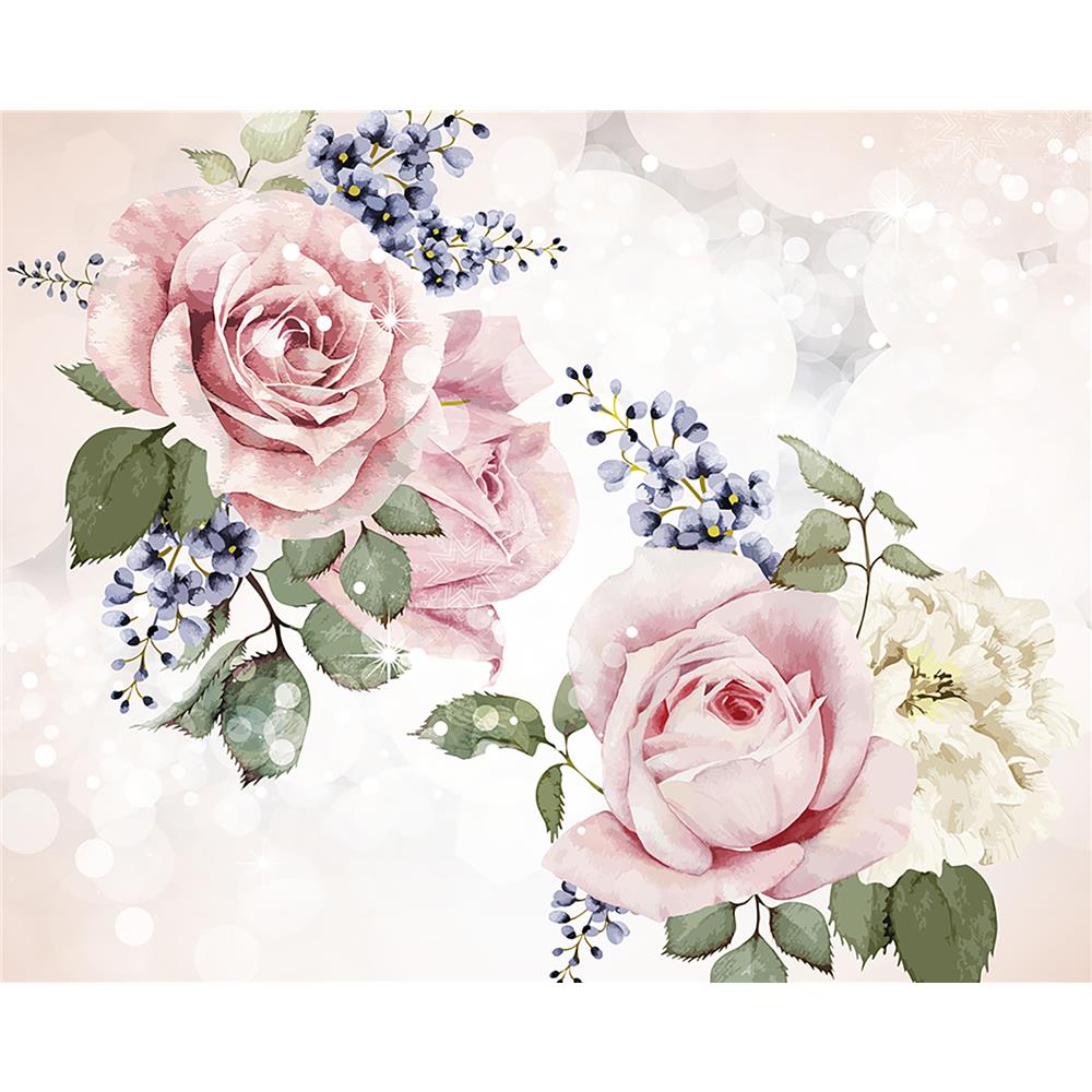 ohpopsi by Brewster WALS0202 Roses and Sparkles Wall Mural