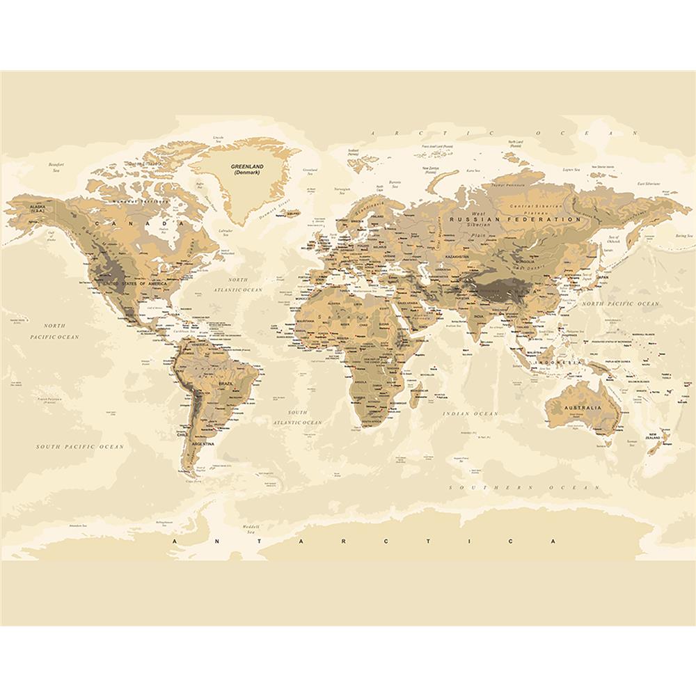 ohpopsi by Brewster WALS0242 Sepia World Wall Mural