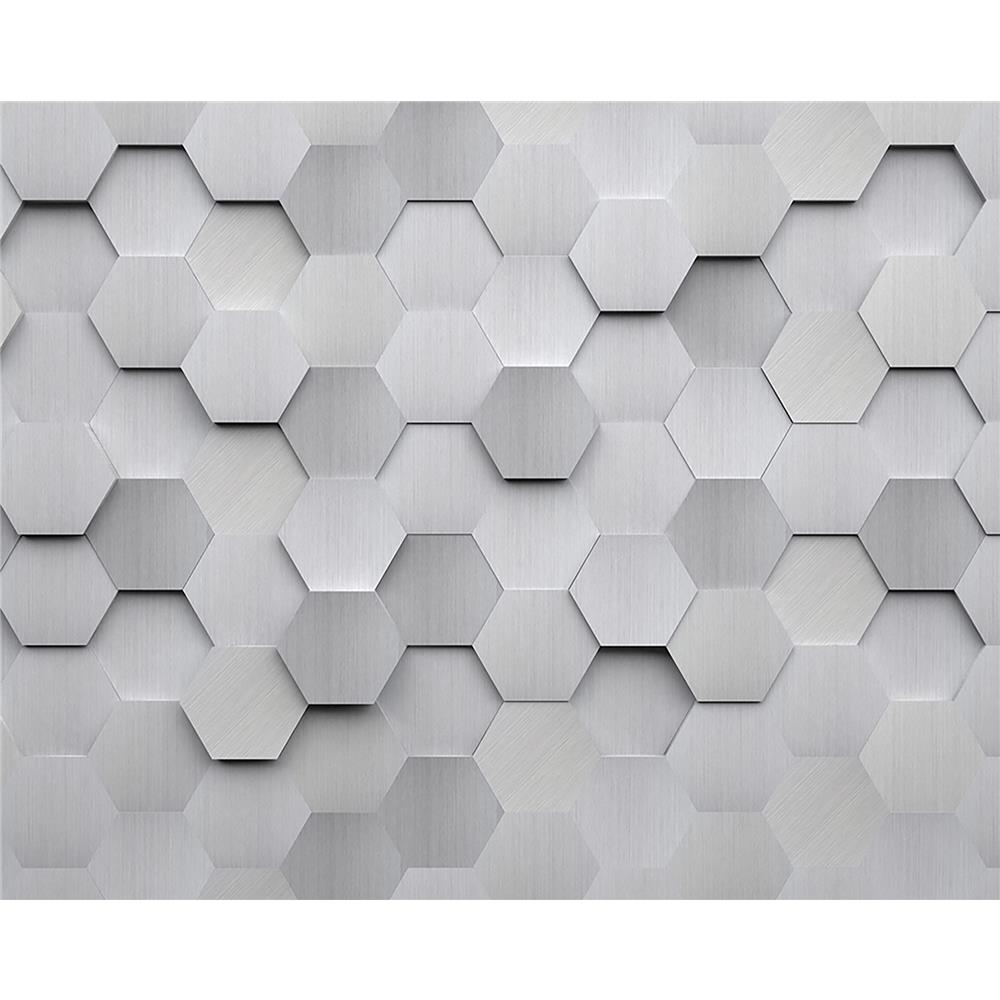 ohpopsi by Brewster WALS0254 Metal Hexagons Wall Mural