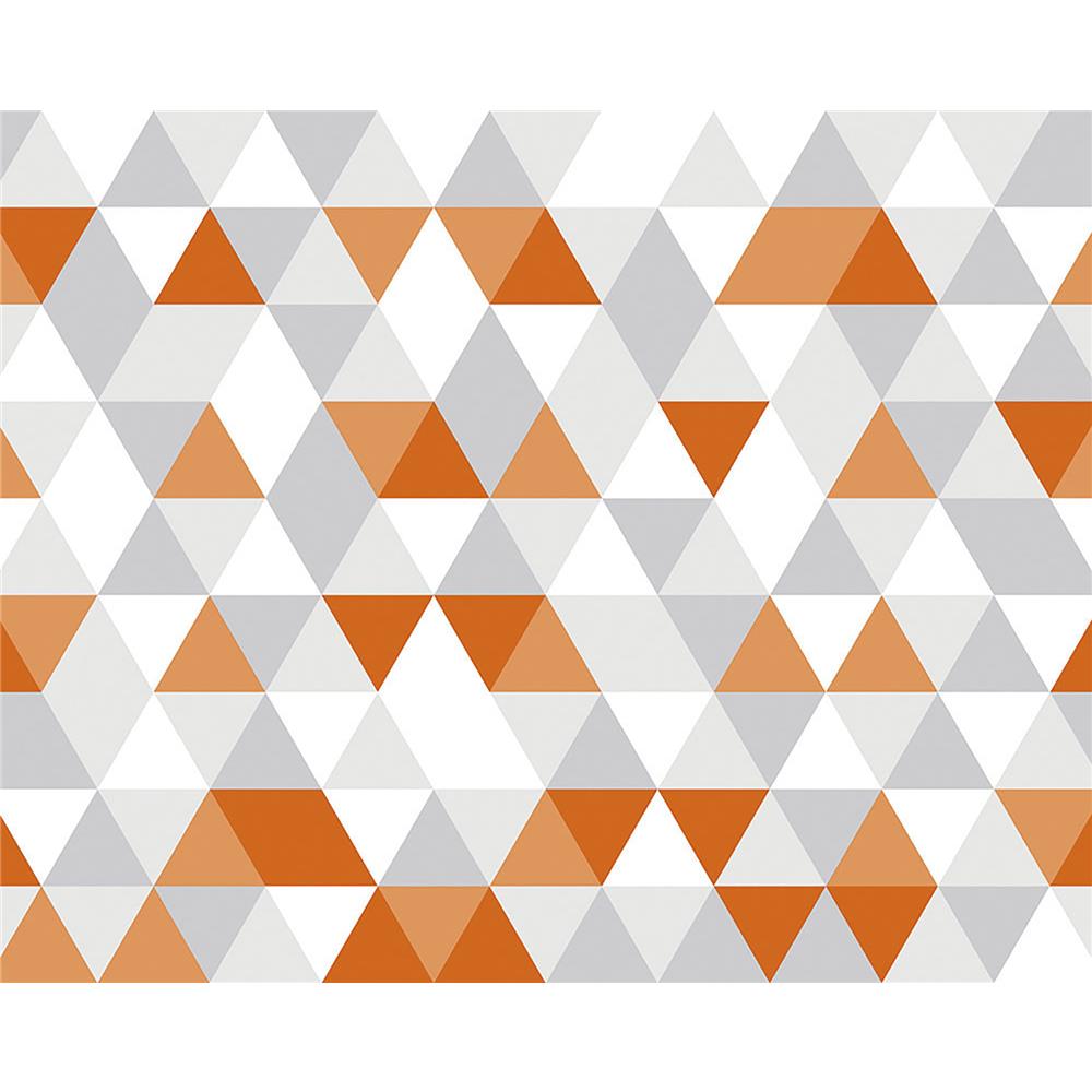 ohpopsi by Brewster WALS0278 Bright Orange Geometric Wall Mural