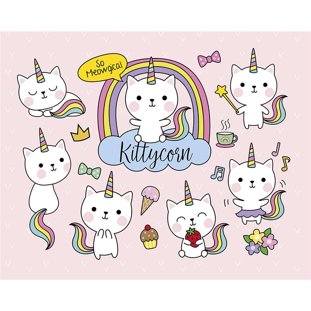 Kittycorn Wall Mural  & ohpopsi by Brewster WALS0365 Wall Murals