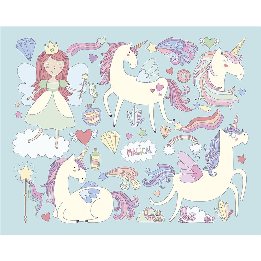 ohpopsi by Brewster WALS0371 Unicorn Magic Wall Mural