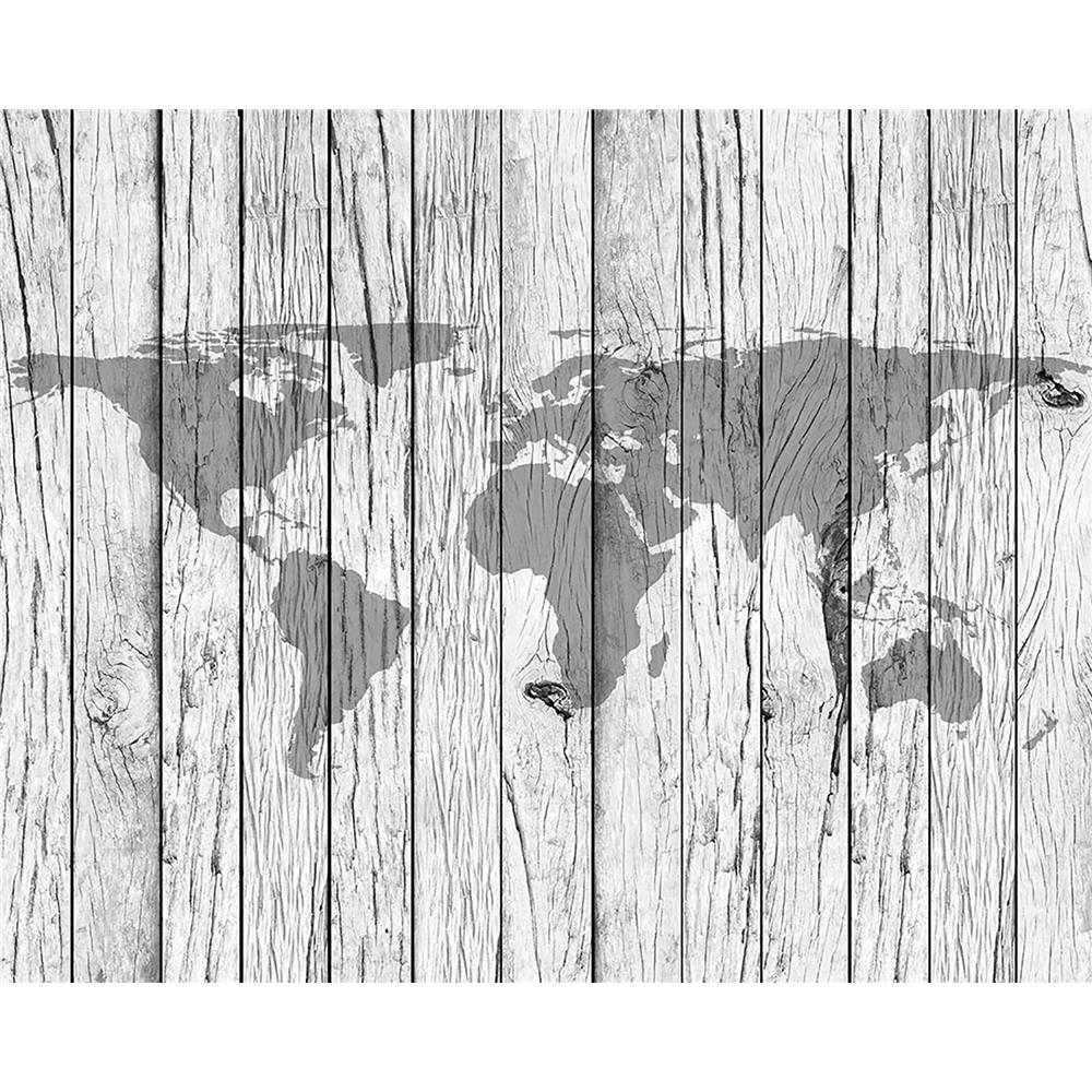 ohpopsi by Brewster WALS0372 World Map Timber Wall Mural