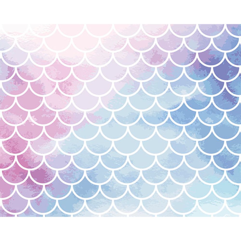 ohpopsi by Brewster WALS0447 Watercolour Mermaid Scales Wall Mural