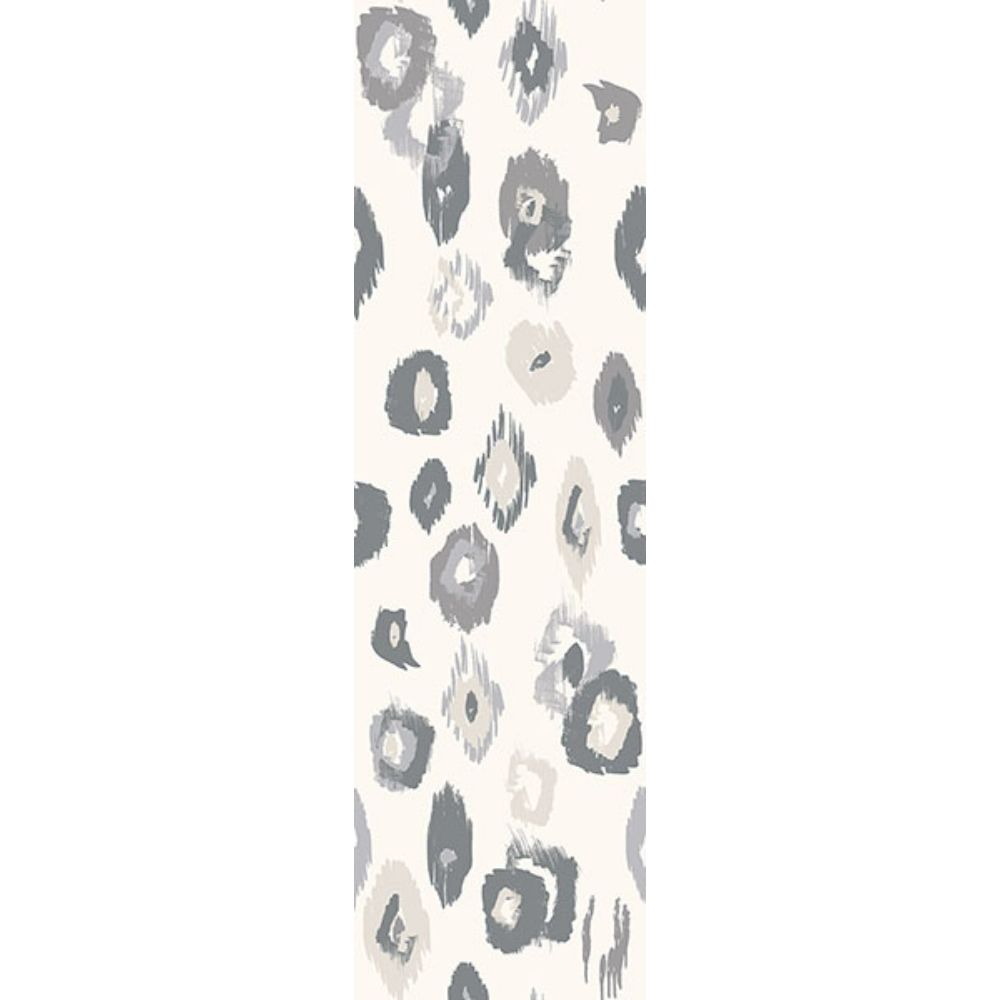 Ohpopsi by Brewster WLD53119W Amara Light Grey Animal Ikat Wallpaper