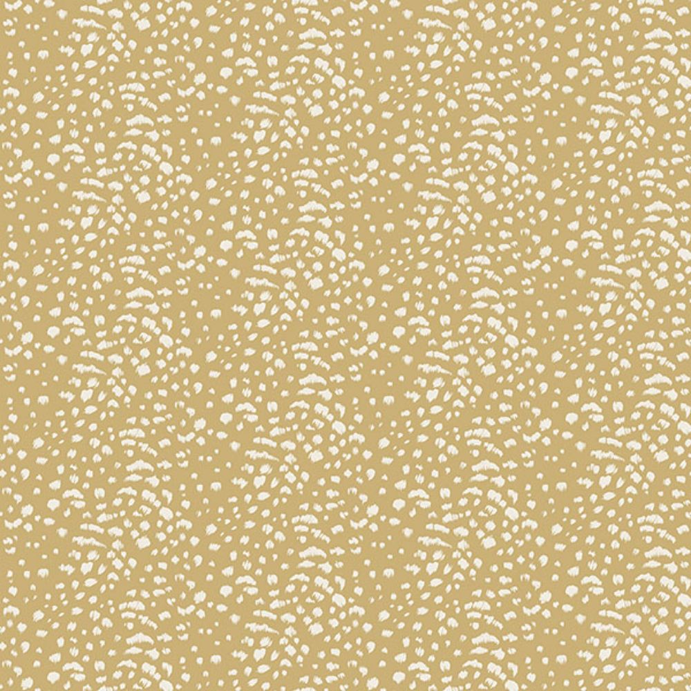 Ohpopsi by Brewster WLD53129W Ula Mustard Cheetah Spot Wallpaper