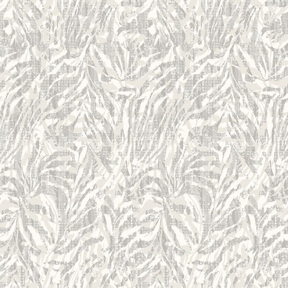 Ohpopsi by Brewster WLD53133W Davy Light Grey Zebra Wallpaper