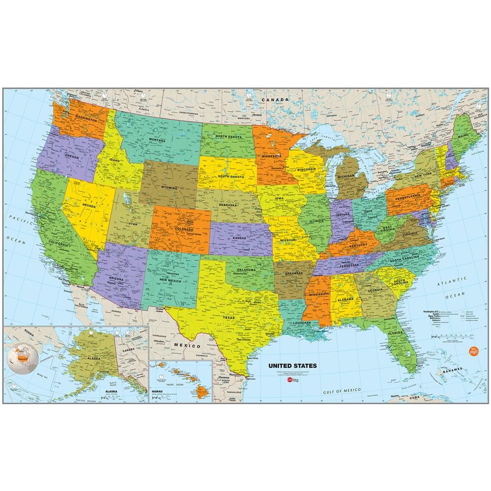 Wallpops by Brewster WPE1897 USA Dry Erase Map Decal