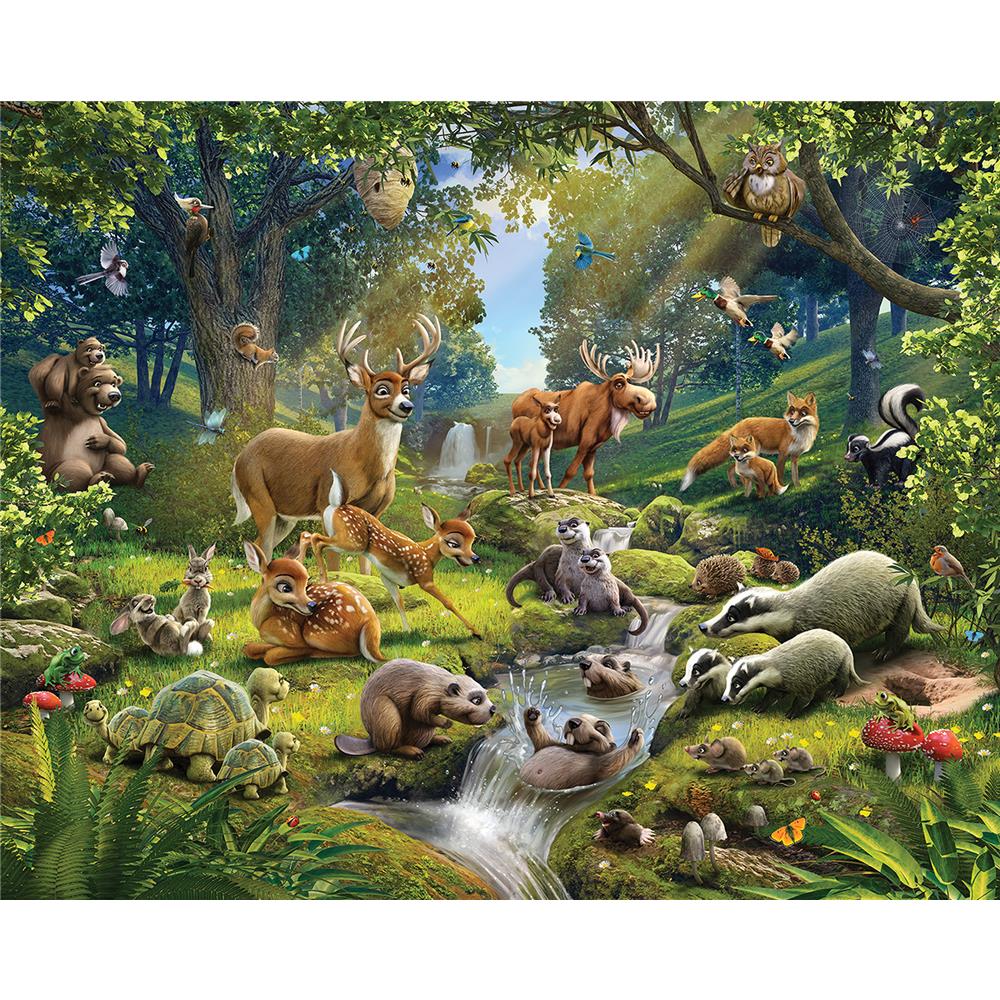 Walltastic by Brewster WT43060 Animals Of The Forest Wall Mural