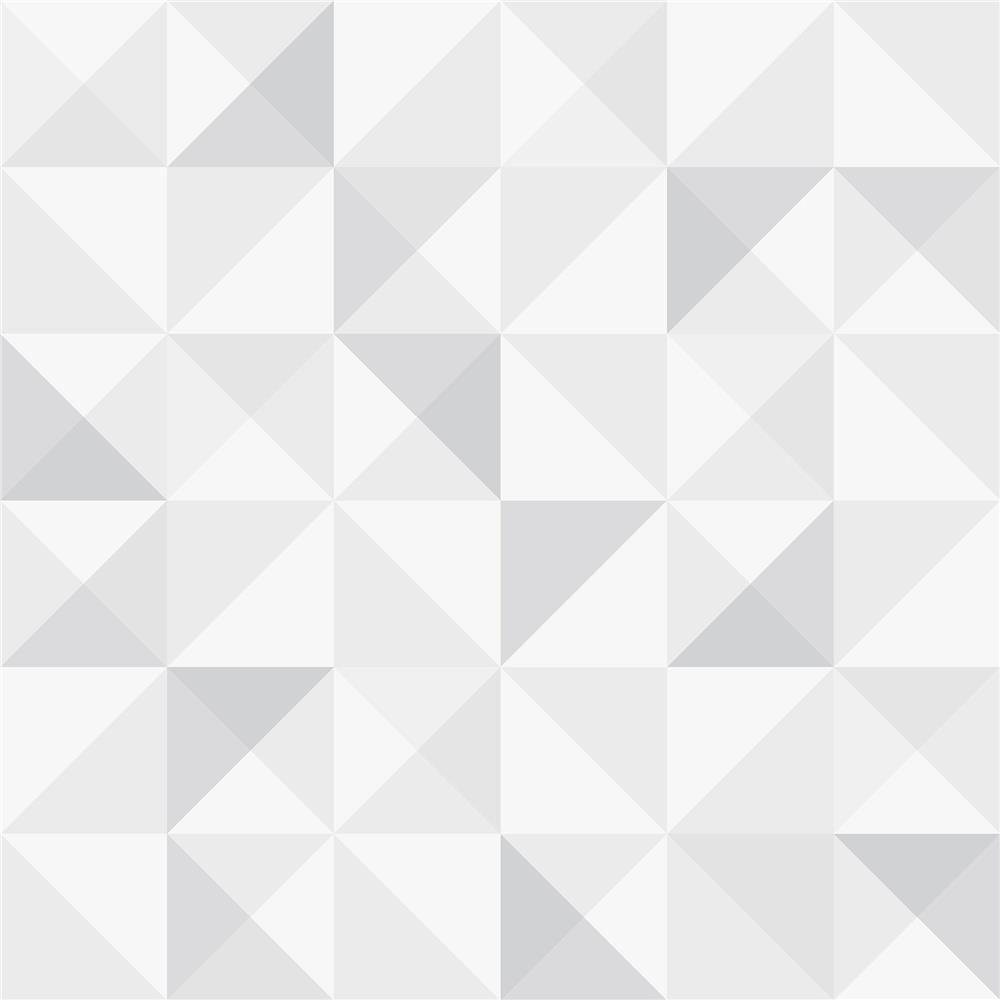 Eco by Brewster WV8102 Dabria White Geometric Wallpaper