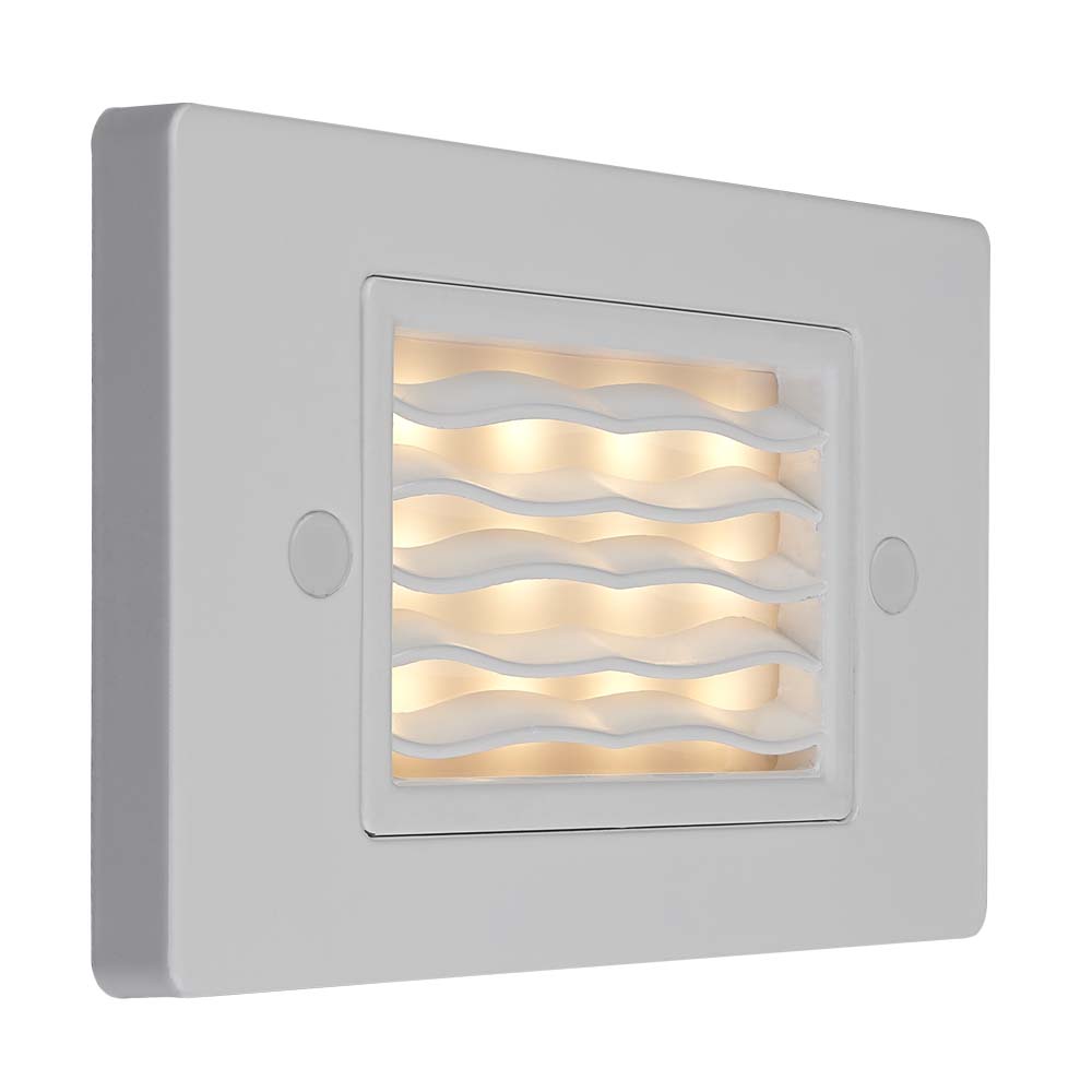 Bruck Lighting 138021wh/amb/vc Step 1 - 1-Light LED Accent - Vertical Louver - Amber - White