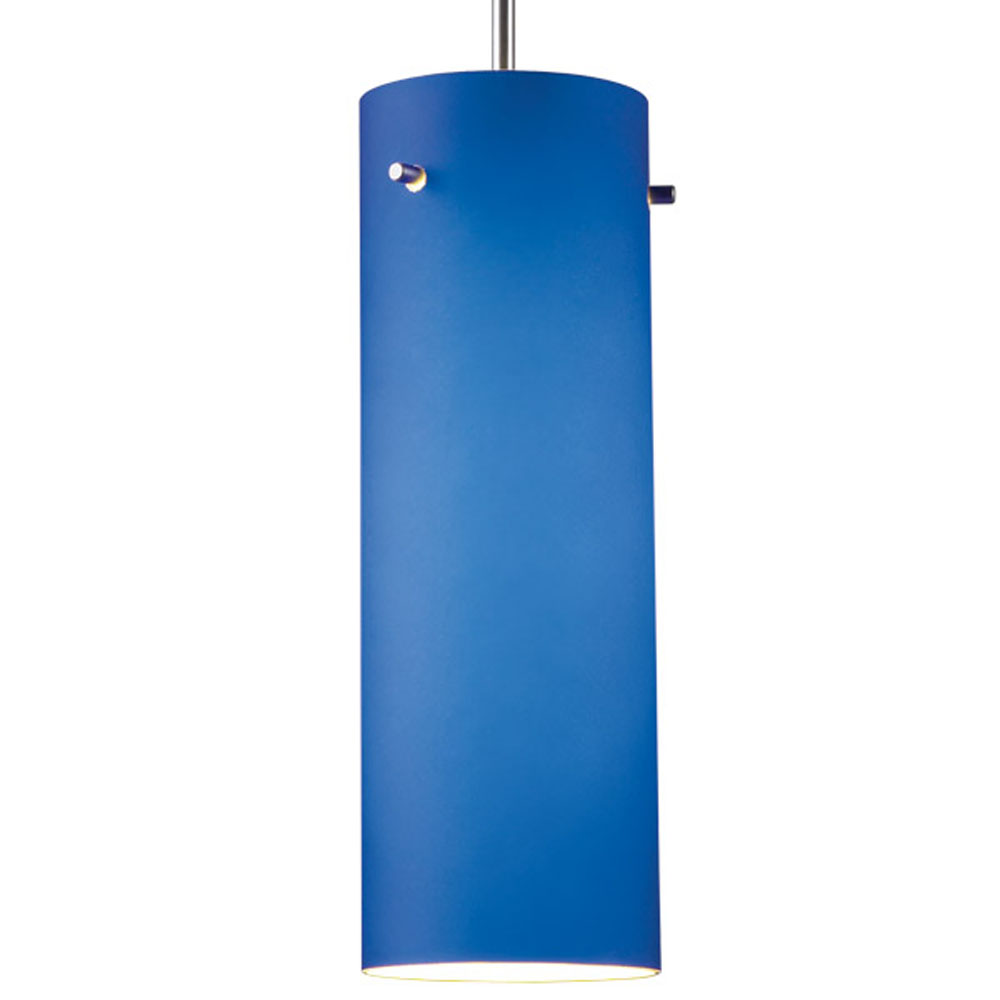 Bruck Lighting LLED/807/30K/90/BZ/PBK Titan 1 - Pendant - LED - 4" Canopy - 1000lm - Bronze Finish - Blue Glass Shade