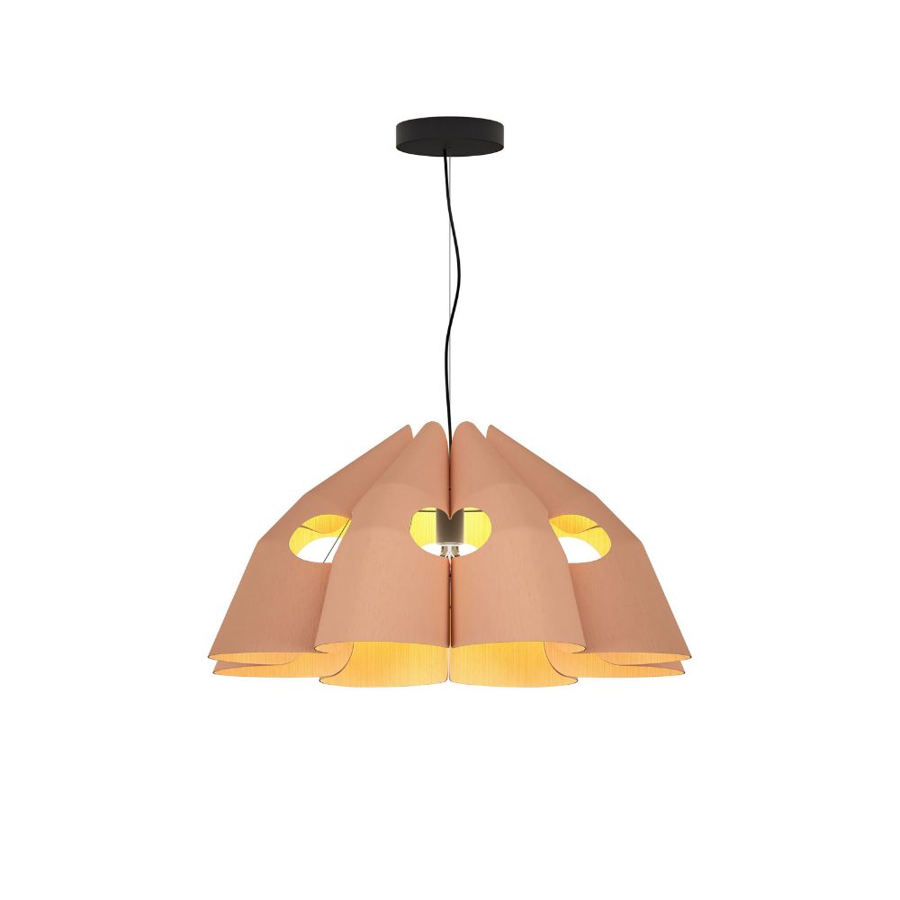 Bruck Lighting WEPVIC/75/LE26/PBK/ROS/ASH Victoria Pendant - Rose Outer / Ash Inner Shade