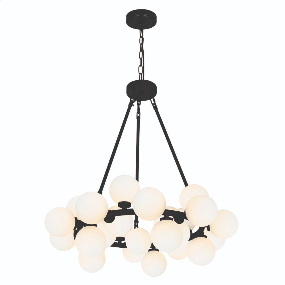 CWI Lighting 1020P26-25-101 25 Light  Chandelier with Black finish