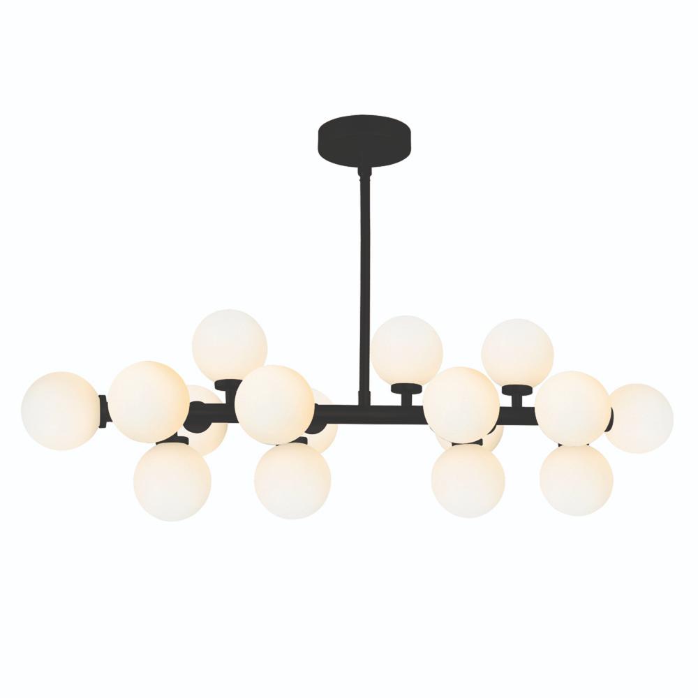 CWI Lighting 1020P36-16-101 16 Light  Chandelier with Black finish