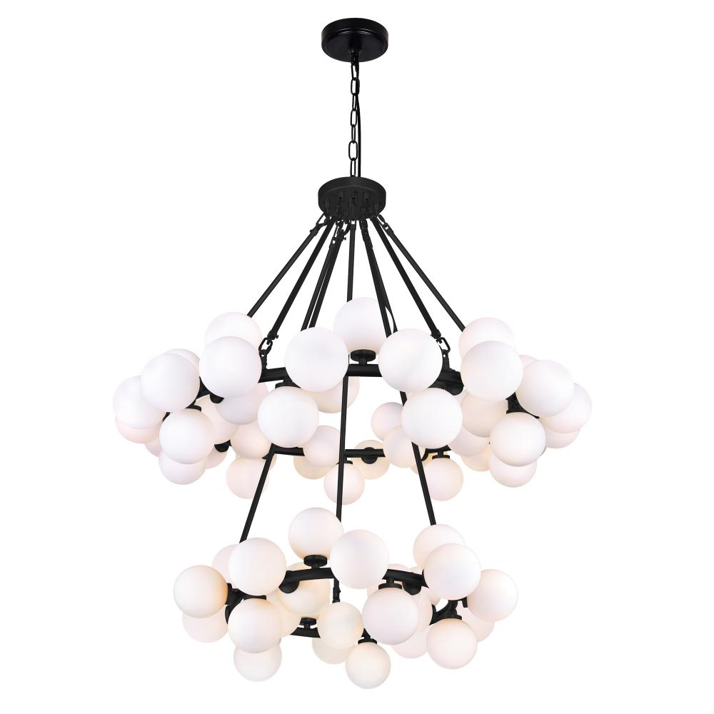 CWI Lighting 1020P39-70-101 70 Light  Chandelier with Black finish