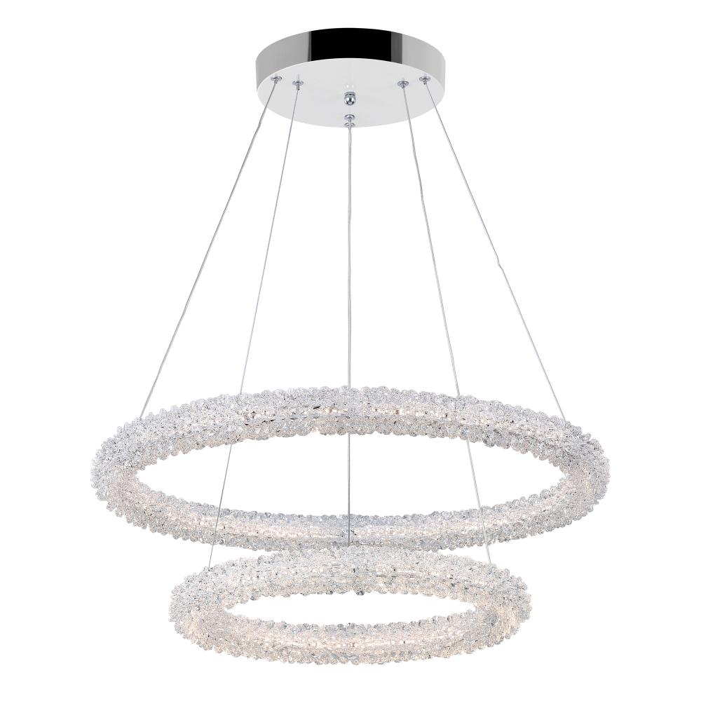 CWI Lighting 1042P25-601-2R Arielle LED Chandelier with Chrome Finish