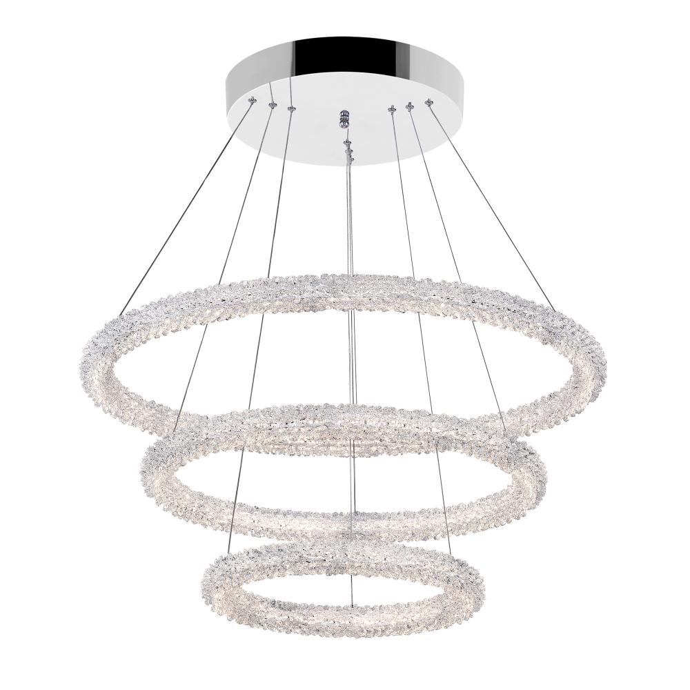 CWI Lighting 1042P32-601-3R Arielle LED Chandelier with Chrome Finish