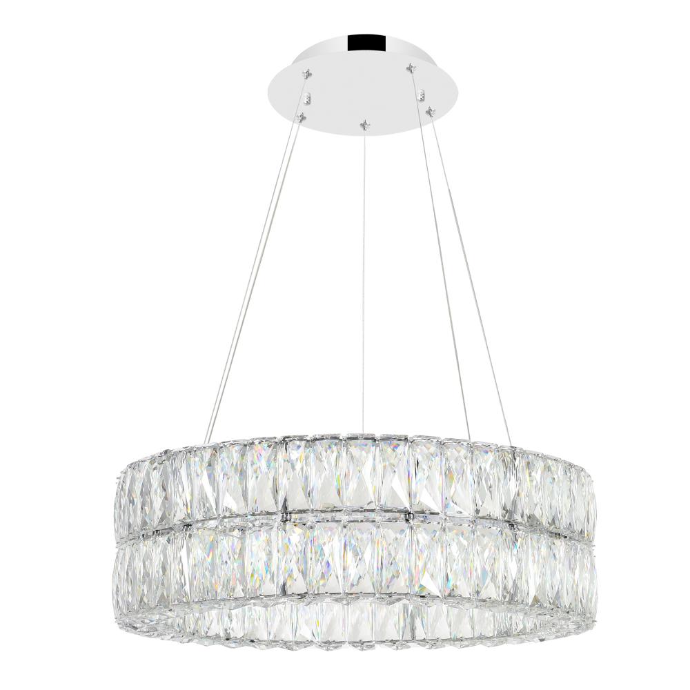 CWI Lighting 1044P20-601-R-2C Madeline LED Chandelier with Chrome Finish