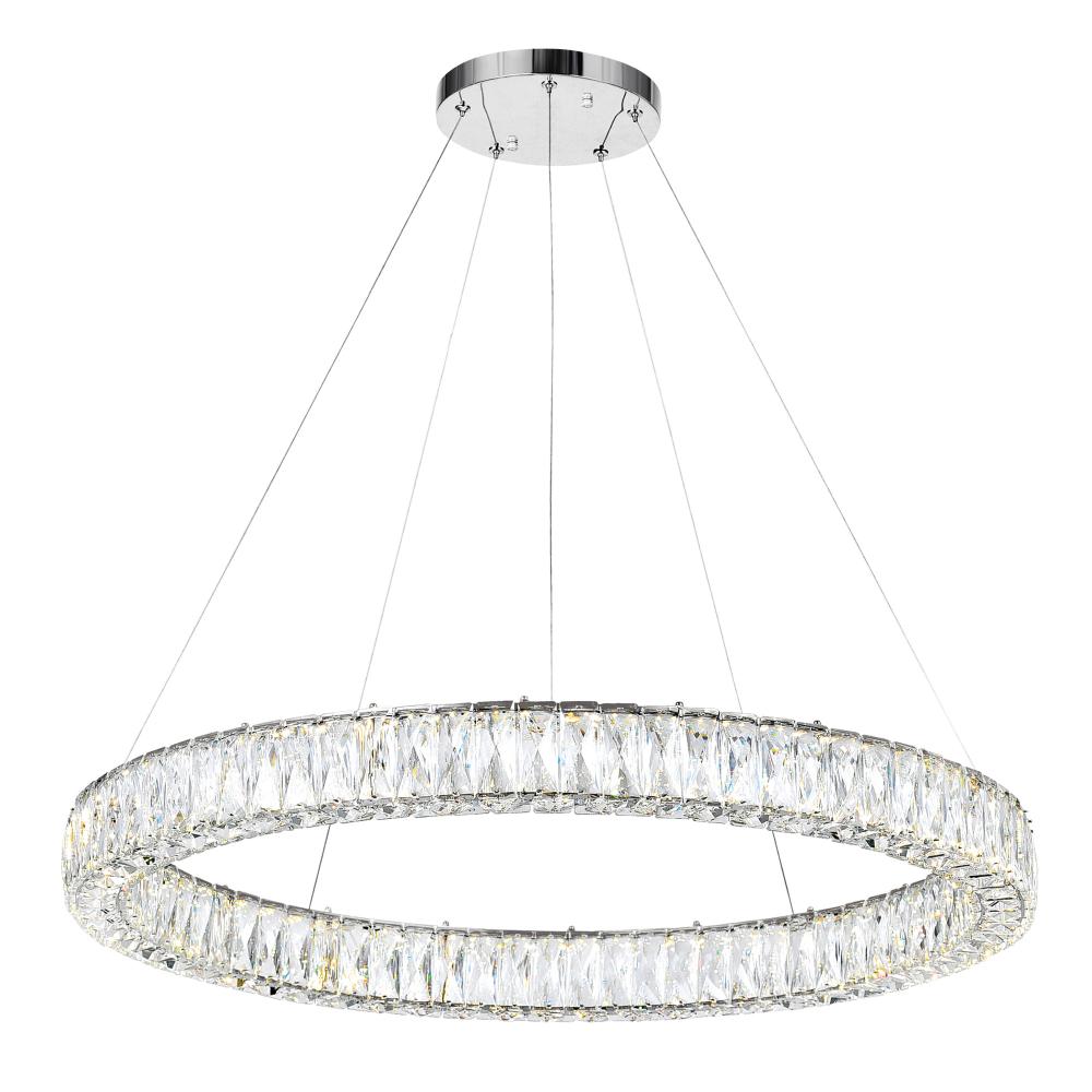 CWI Lighting 1044P32-601-R-1C Madeline LED Chandelier with Chrome Finish