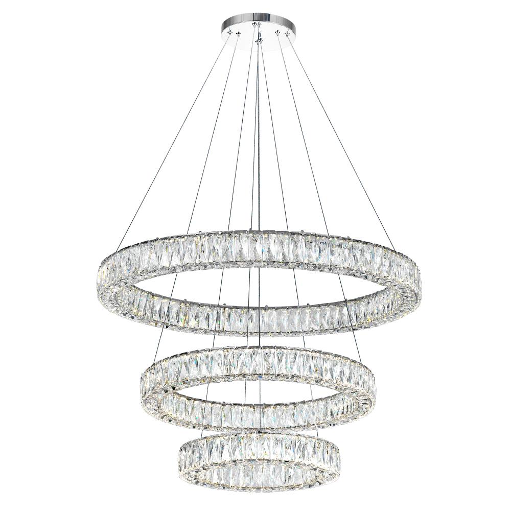 CWI Lighting 1044P32-601-R-3C Madeline LED Chandelier with Chrome Finish