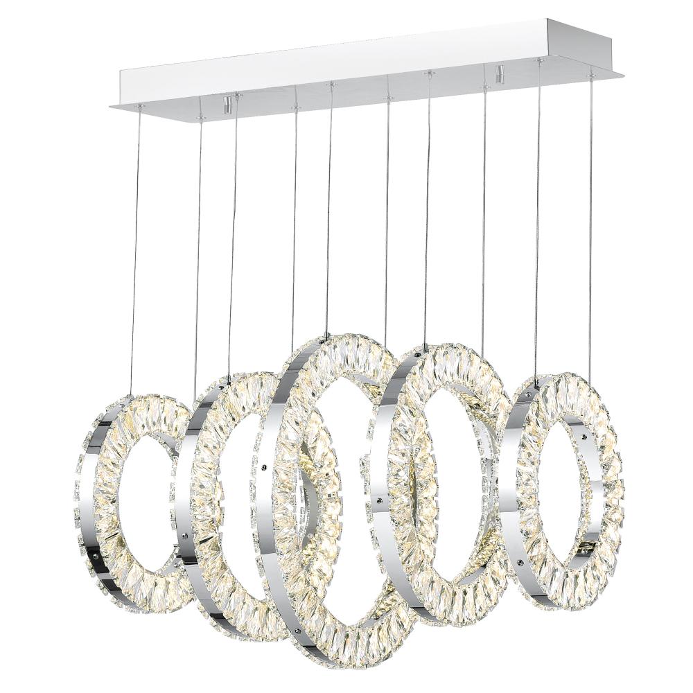 CWI Lighting 1046P26-5-601-RC Celina LED Chandelier with Chrome Finish