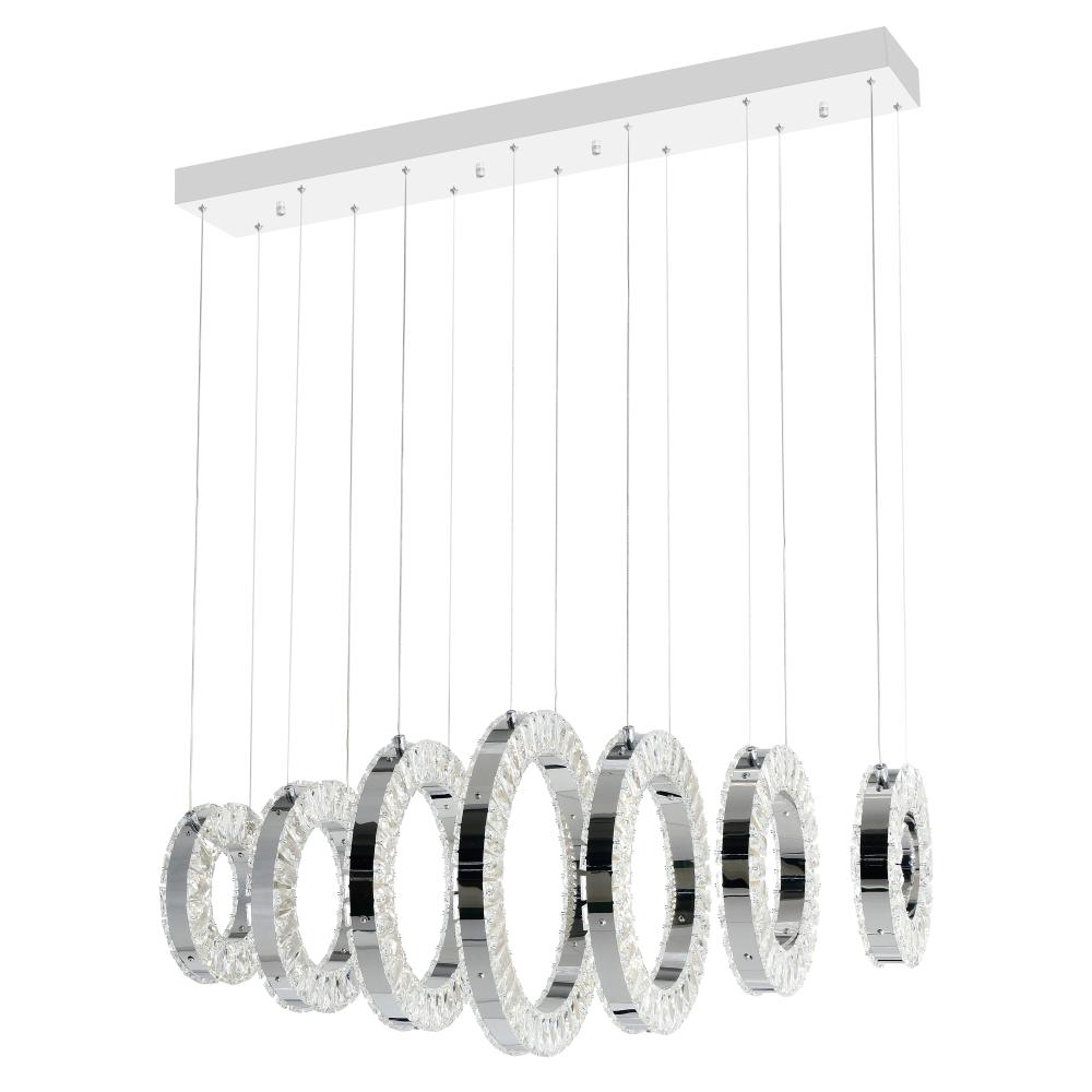 CWI Lighting 1046P37-7-601-RC Celina LED Chandelier with Chrome Finish