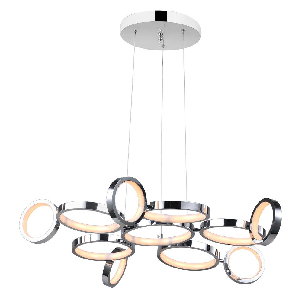 CWI Lighting 1054P28-601 Colette LED Chandelier with Chrome Finish