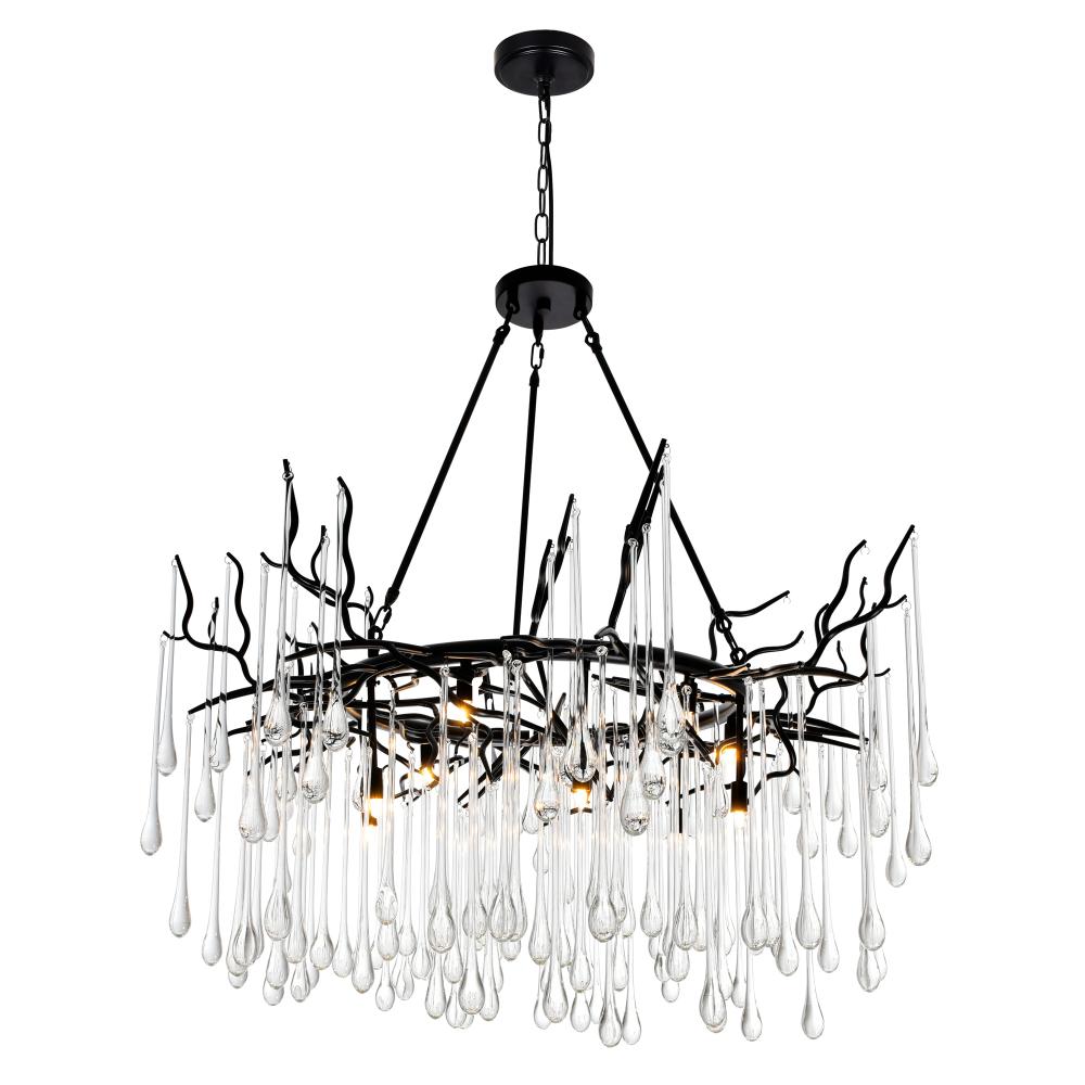 CWI Lighting 1094P43-12-101 12 Light Chandelier with Black Finish