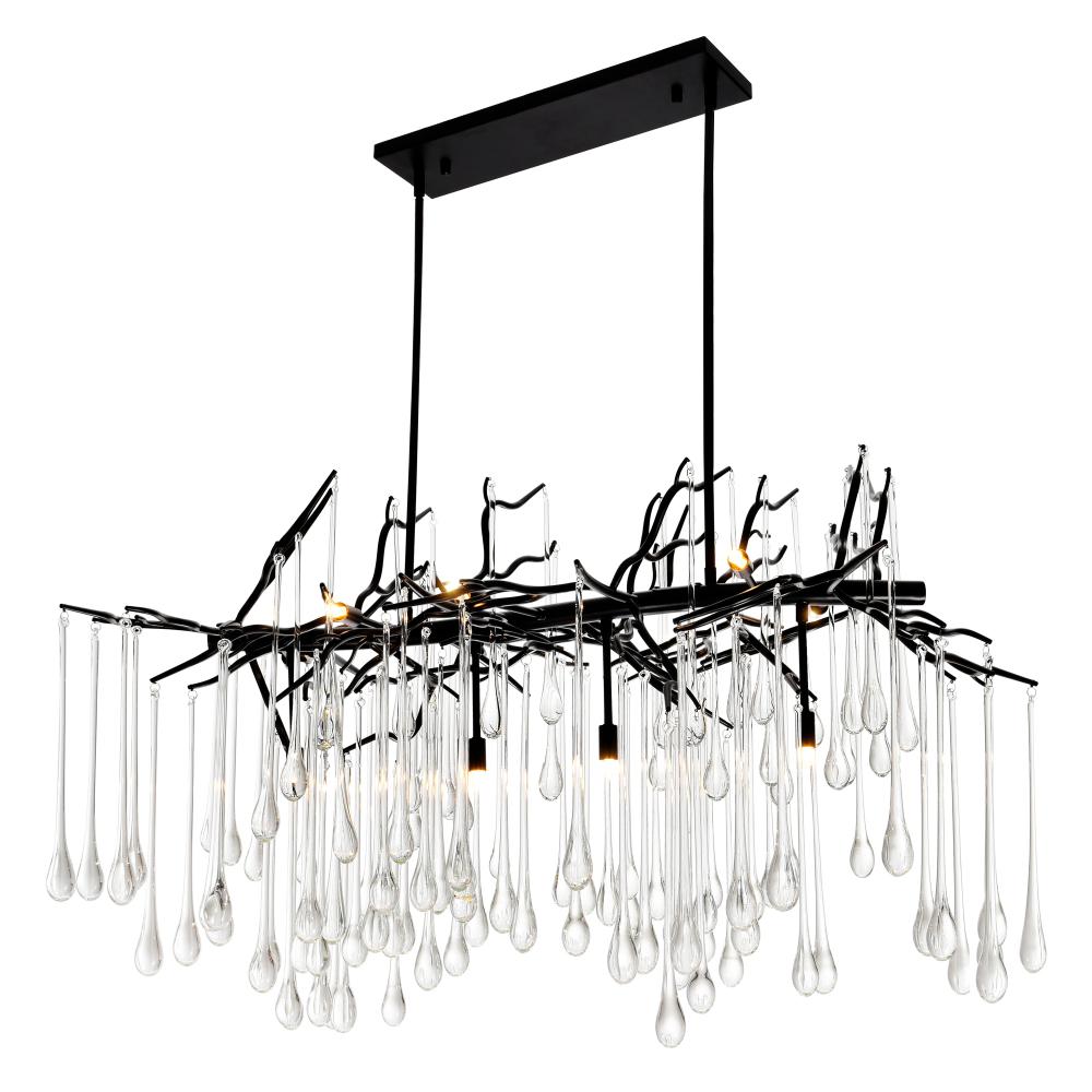 CWI Lighting 1094P47-10-101 10 Light Chandelier with Black Finish