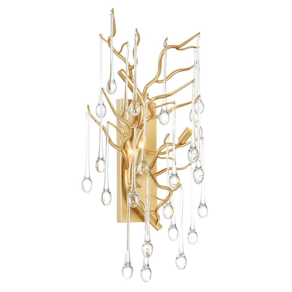 CWI Lighting 1094W11-3-620 Anita 3 Light Wall Sconce with Gold Leaf Finish