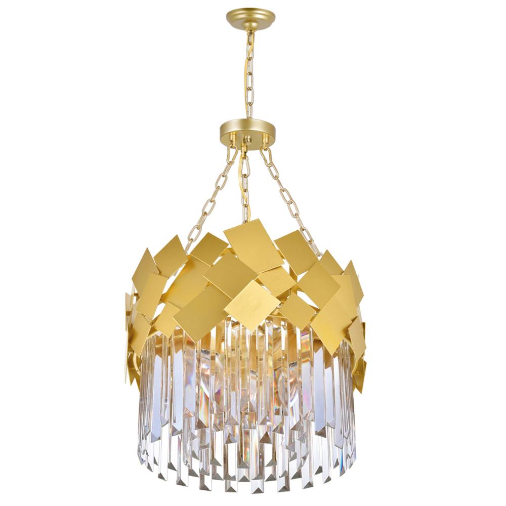 CWI Lighting 1100P16-4-169 Panache 4 Light Down Chandelier with Medallion Gold Finish
