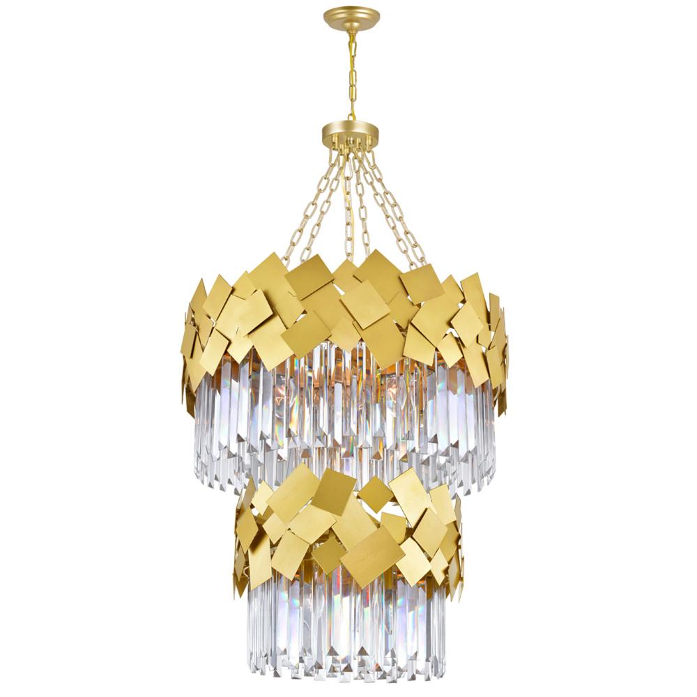 CWI Lighting 1100P24-10-169 Panache 10 Light Down Chandelier with Medallion Gold Finish