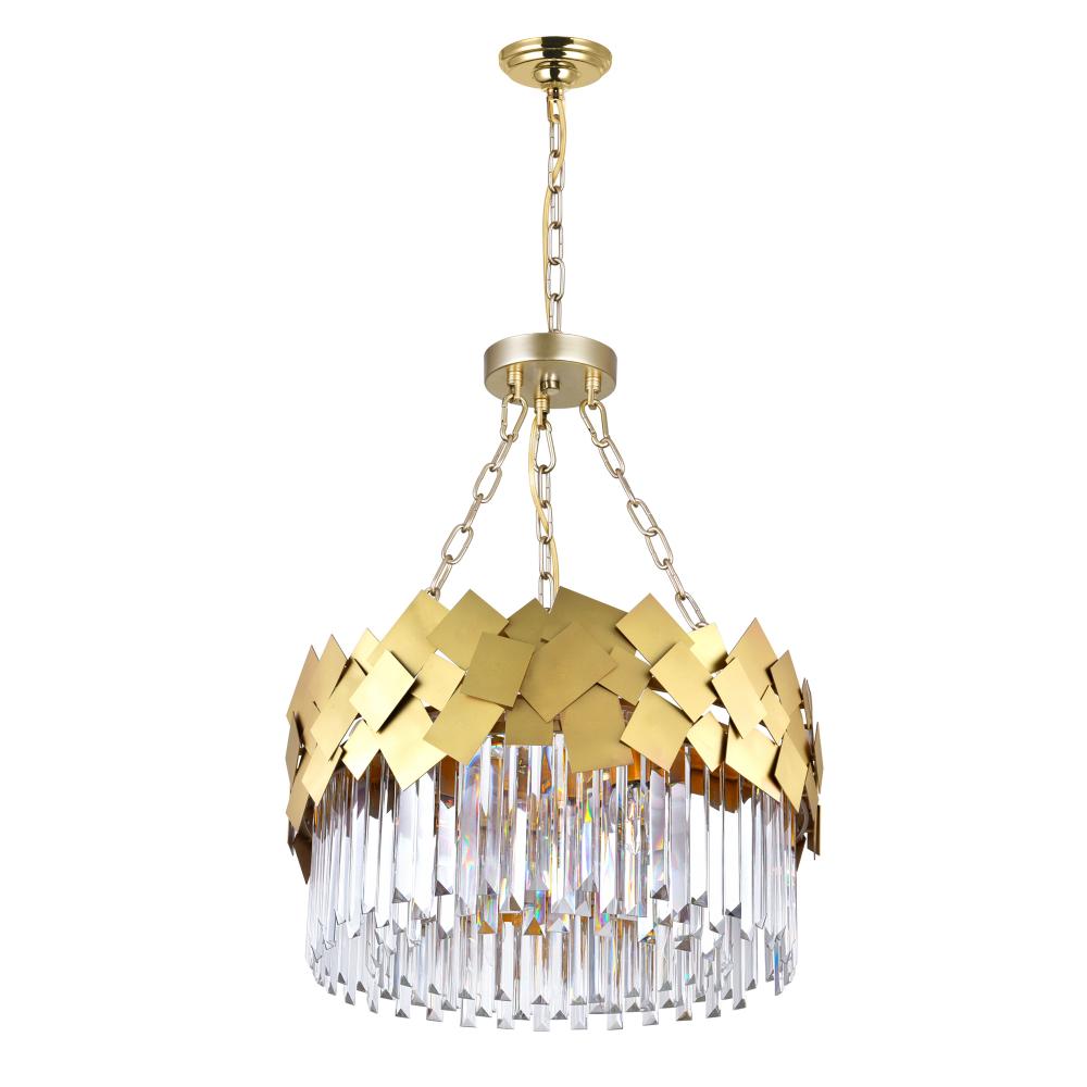 CWI Lighting 1100P24-6-169 Panache 6 Light Down Chandelier with Medallion Gold Finish