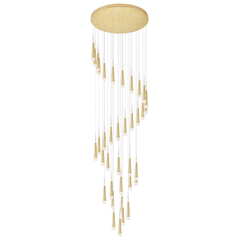 CWI Lighting 1103P40-36-619 Andes LED Multi Light Pendant with Gold Leaf Finish