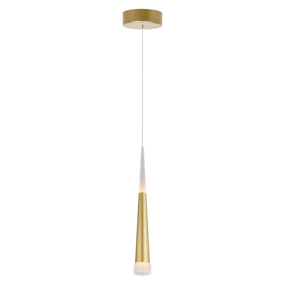 CWI Lighting 1103P5-1-619 Andes LED Down Mini Pendant with Gold Leaf Finish