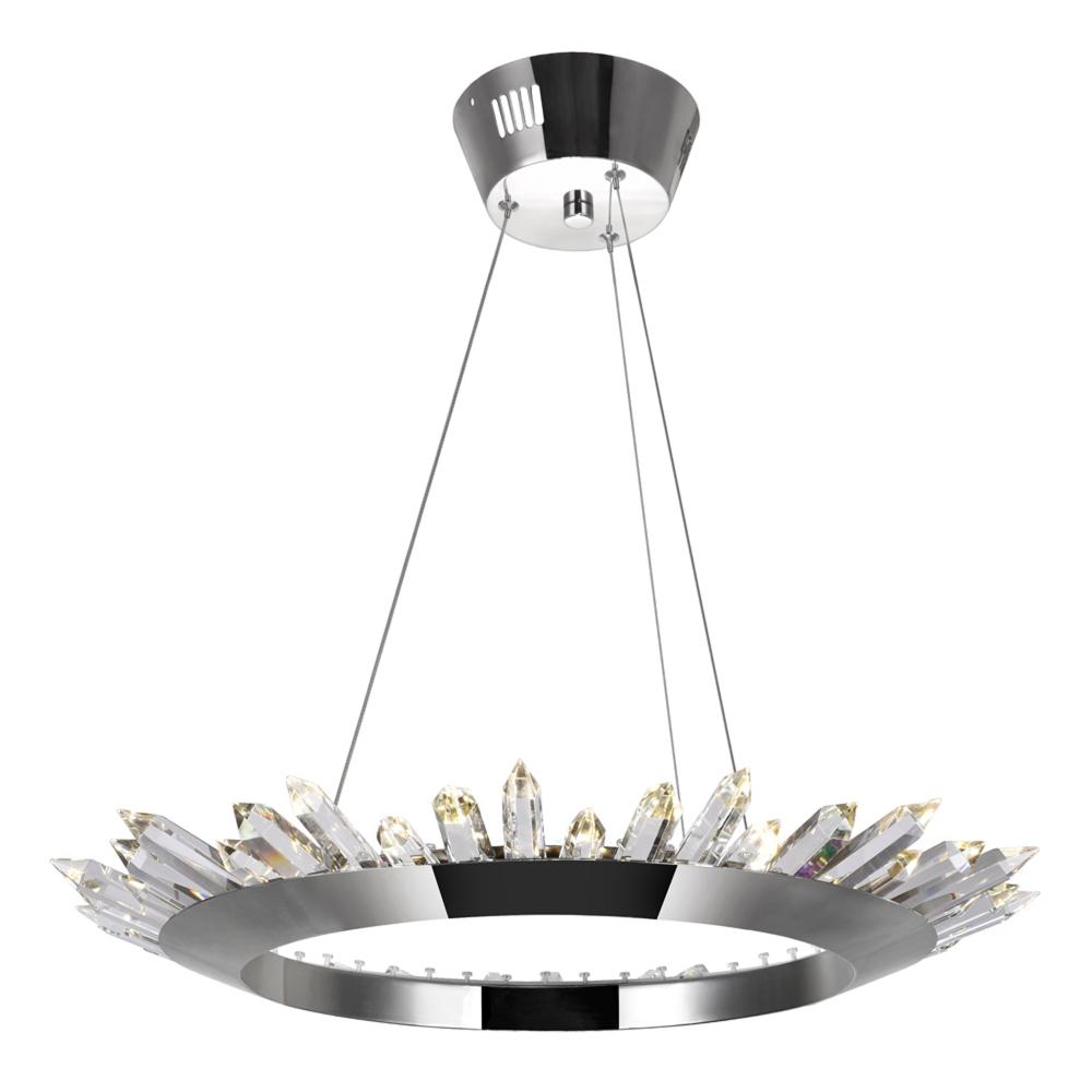 CWI Lighting 1108P24-613 Arctic Queen LED Up Chandelier with Polished Nickel Finish
