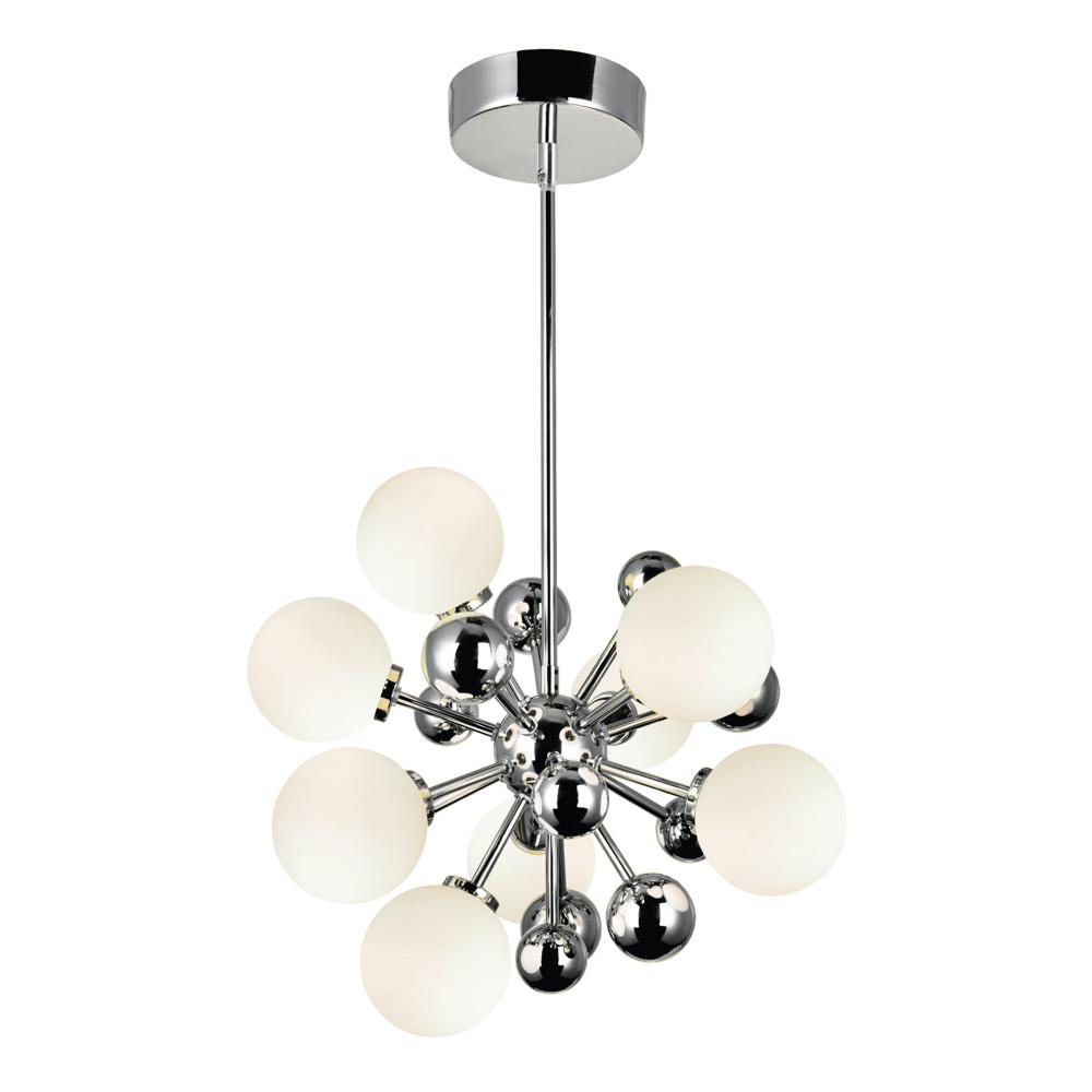 CWI Lighting 1125P16-8-613 Element 8 Light Chandelier with Polished Nickel Finish