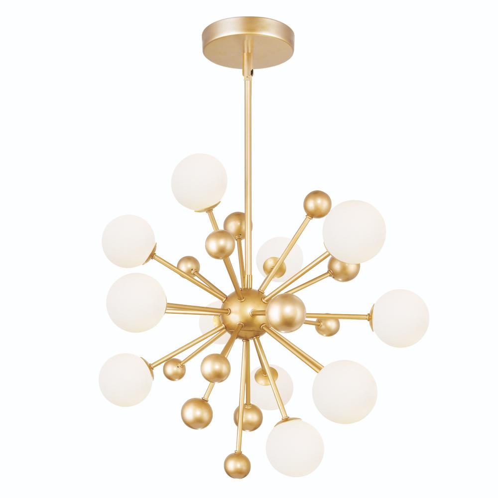 CWI Lighting 1125P24-11-268 Element 11 Light Chandelier with Sun Gold Finish