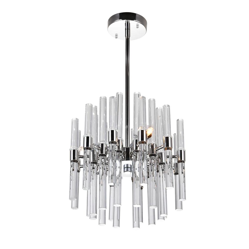 CWI Lighting 1137P10-3-613 Miroir 3 Light Mini Chandelier with Polished Nickel Finish