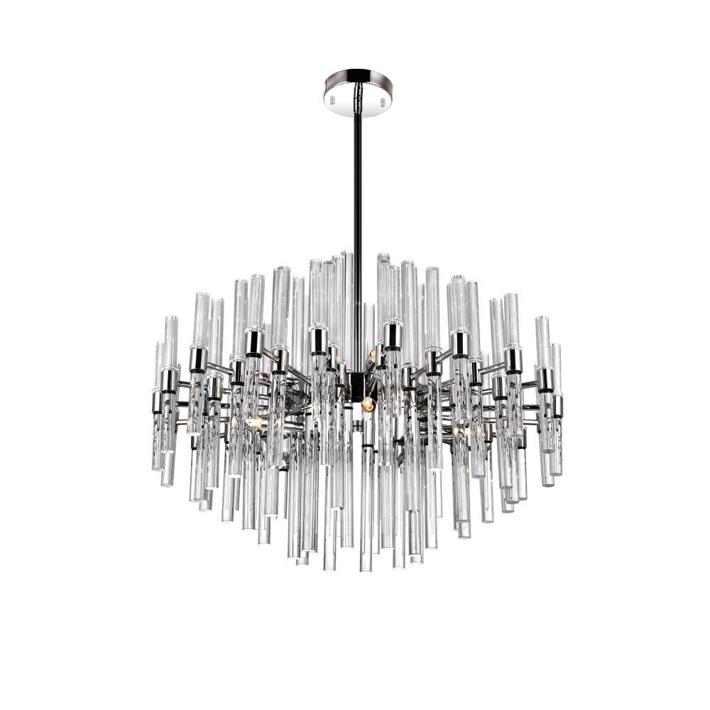 CWI Lighting 1137P26-10-613 Miroir 10 Light Chandelier with Polished Nickel Finish