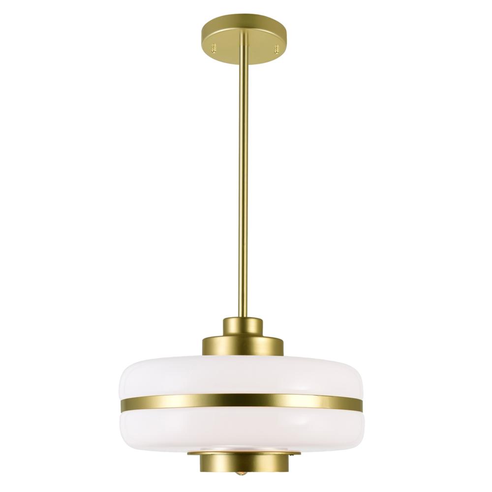CWI Lighting 1143P12-1-270 Elementary 1 Light Down Pendant with Pearl Gold Finish
