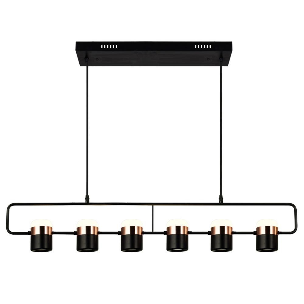 CWI Lighting 1147P45-6-101 Moxie LED Pool Table Light with Black Finish