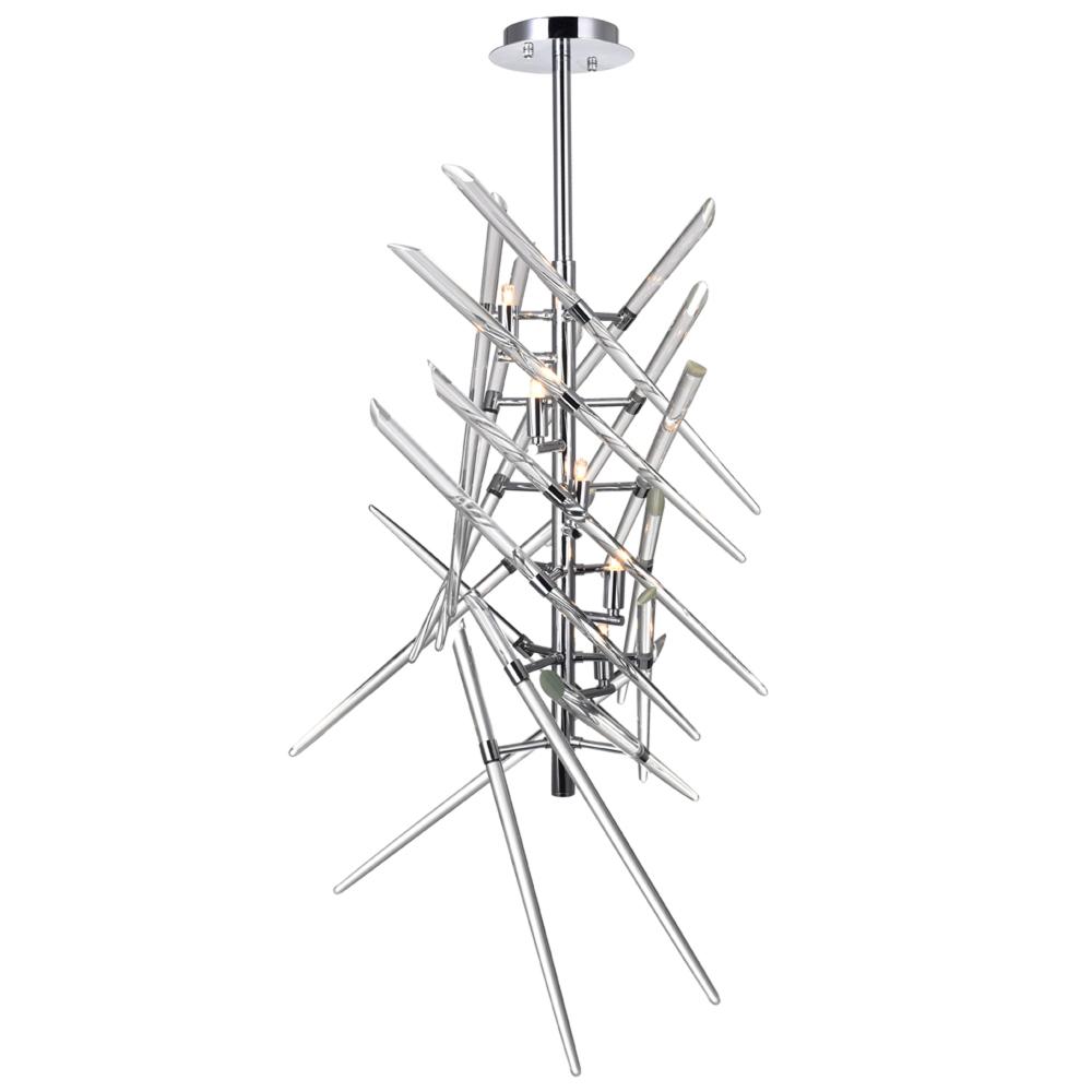 CWI Lighting 1154P13-5-601 Icicle 5 Light Mini Chandelier with Chrome Finish